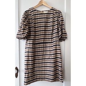 H&M Plaid Dress in Black and Brown